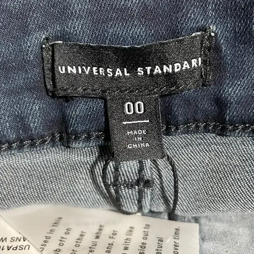 Universal Standard Skinny Jeans Pintuck Front Seam Indigo Ink Sz 00 NWT
