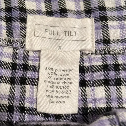 Full Tilt  Lavender Plaid Pleated Mini Skirt Size S