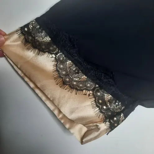 Seductive Wear by Cinema Etoile Black Gold Robe Size Small