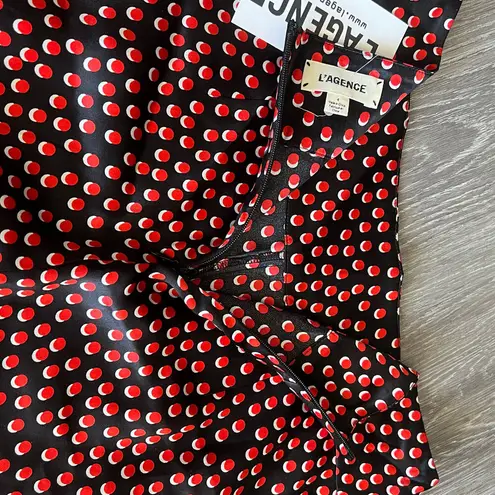 L'Agence L’AGENCE Ankle Pants Womens Size 4 Black With Red Polka Dot