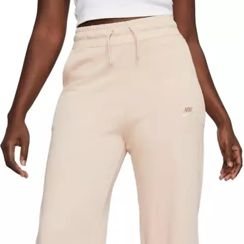 Nike NWT  Tan High Rise Wide Leg Crop Sweatpants