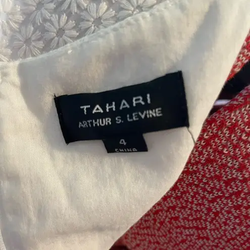 Tahari  white lace dress size 4