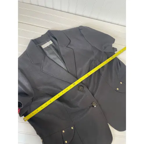 NEW Tahari Arthur S Levine Black Short Sleeve Blazer Jacket Womens Office Sz 22W