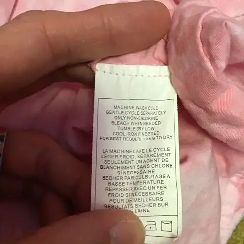 Zine Pink tie dye hooded lightweight jacket Size M