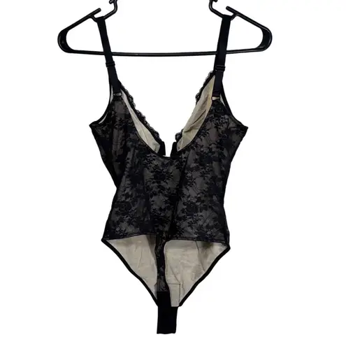 NWT Popilush Lace Deep V Neck Backless Tummy Control Shapewear Bodysuit Small Black