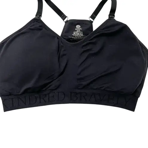 Kindred Bravely Nursing Bra Racerback Maternity Postpartum Black size XL