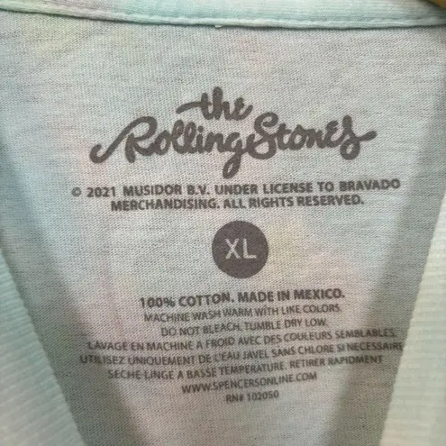 The Rolling Stones Hot Lips Pop Art Rock Pastel Tie Dye XL