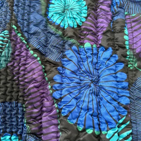 Ruby Rd 100% silk multicolored zip up jacket size medium