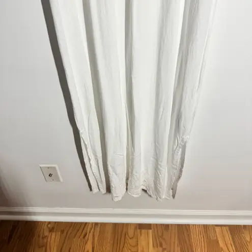 Jane Ashley Vintage Nightgown Women M White Cottagecore 100%Rayon Tradwife Lace