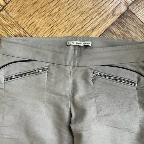 Balenciaga Cotton Moto-Style Skinny Pants, Sz 36 EUC