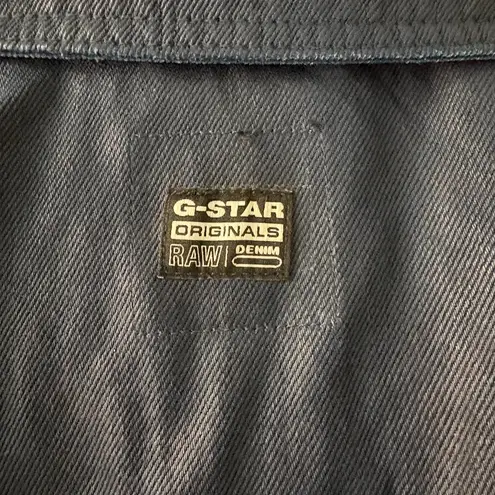 G-Star Raw NEW cropped utility jacket in luna blue coated cool indie women's med