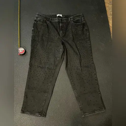 Lane Bryant Lane‎ Bryant Black Rhinestone Embellished Jeans size 20