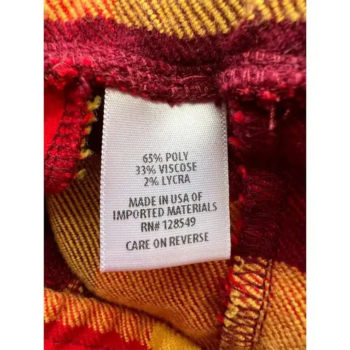 Aviator Nation Unisex XL Plaid Lounge Pants Flannel Relaxed Fit in Red