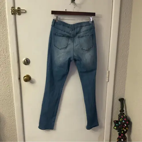 Black Daisy Kate Straight Leg Floral Embroidered Denim Jean 9/29 Festival Floral