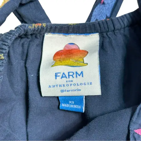 Farm Rio Black Embroidered Strapless Midi Dress Womens XS