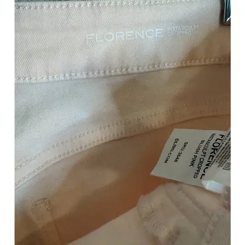 DL1961 Women's Florence Mid-Rise Instasculpt Blush Pink Crop Jeans Size 33