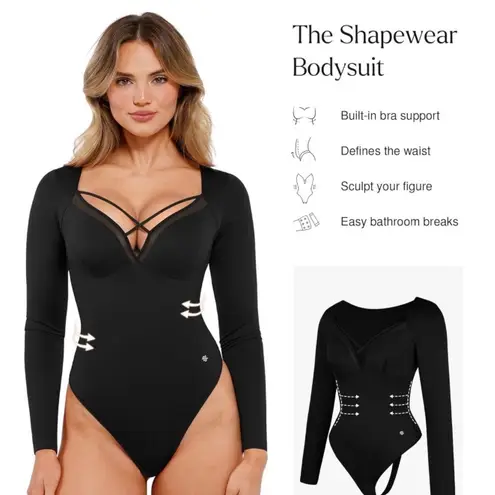 NWT Popilush Long Sleeve Deep V