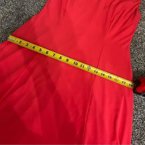 London Style Collection coral sleeveless Cutout Neck Knee-Length dress 4