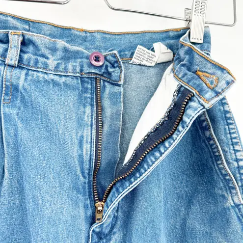 Britannia Vintage Y2K High Waist Pleated Jeans Size 5 Light Wash Denim Mom Jeans Blue