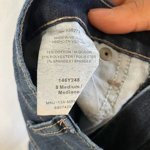 Riders By Lee Women’s Denim Skort Shorts Size 8M Medium Blue Jean Modest Length