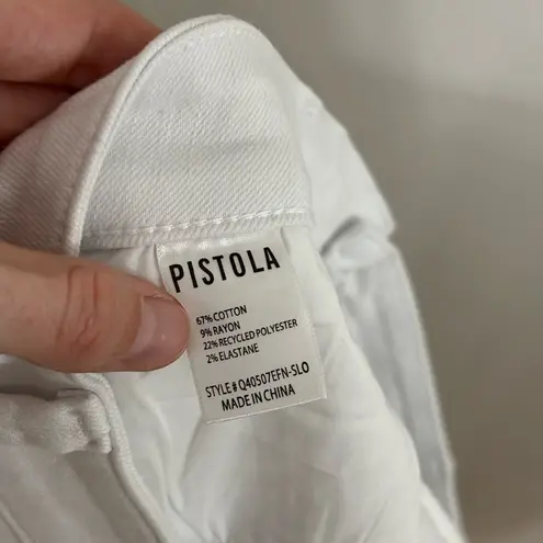 Pistola NWT James High Rise Cuff Denim Shorts in Eco White - Size 20W