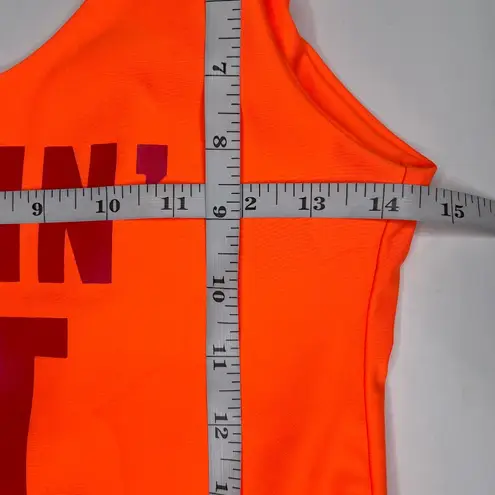 Americana Women's Neon Orange Logo One Piece Swimsuit Sexy Fun Sz M/L