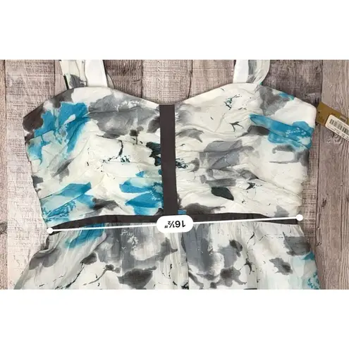 Daniel Cremieux Cremieux Taylor Blue White Floral Sleeveless Dress sz 14 Retails $139 NWT