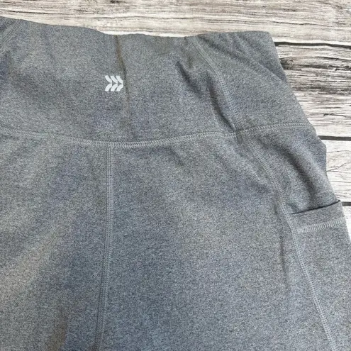 All In Motion Women's Spandex Bermuda Bike Shorts M Med Medium Grey Gray Stretch