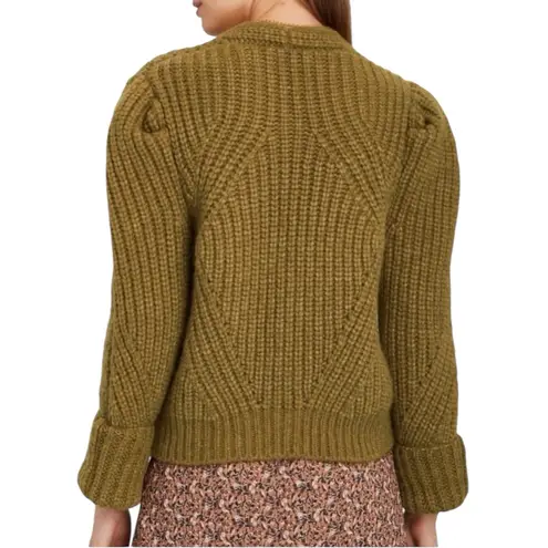 Ulla Johnson - Greta Alpaca Wool Knit Cardigan Olive Tapenade Sz M