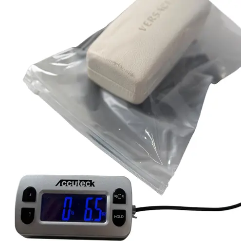 Versace  White Leather Sunglasses Case Hard Shell Eyeglass Glasses Holder‎