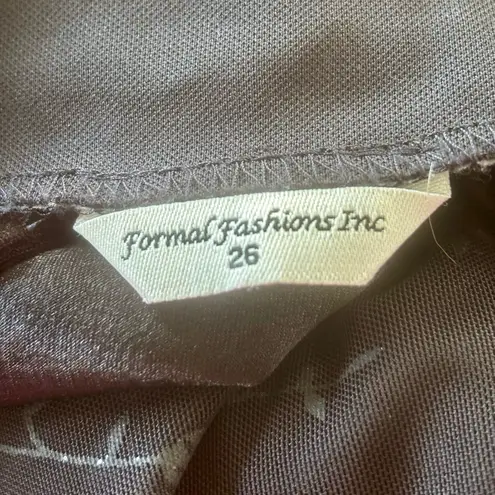 Vintage 90s Black Empire Waist Maxi Dress Velvet w Sheer Glitter Floral Skirt 26