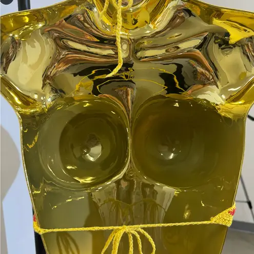 Vera & Lucy Rainbow Crochet Knit Halter Top – Size L