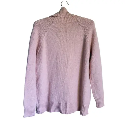 Velvet Graham & Spencer Alpaca Wool Turtleneck Sweater Small Pink Cozy Feminine