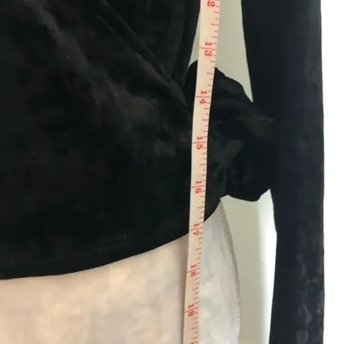 Planet Gold NWOT Black Velvet Faux Wrap Top Blouse