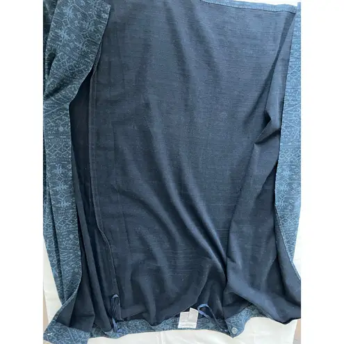 Dude U.S.A. Skirt size medium gray pinstripe long maxi fall skirt VTG Y2K pocket Blue