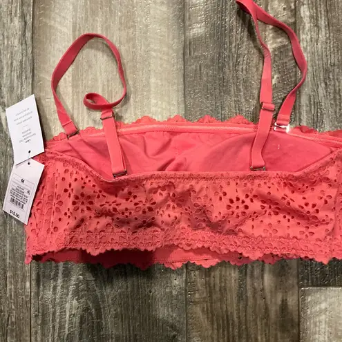 Auden Pink Lace Bandeau Size Medium