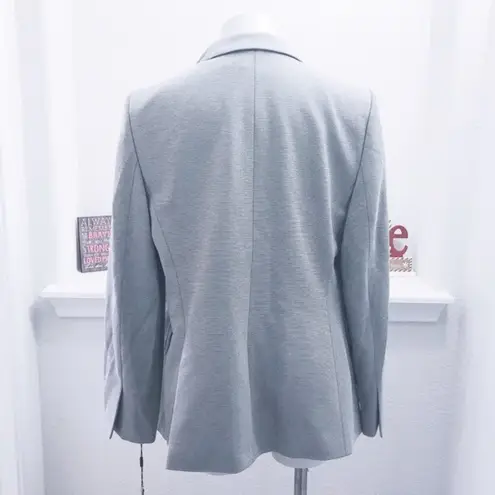 Donna Karan City Oasis One-Button Blazer w/Notched Collar Grey Size 14 New w/Tag