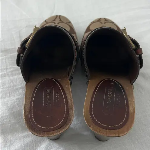 Coach  Wooden Clogs Size 7 - Image 7