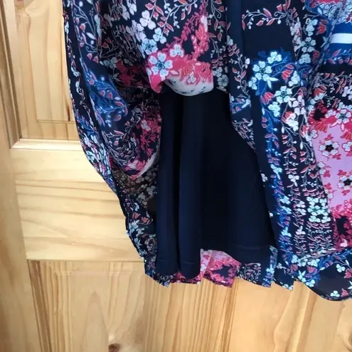 DR2 Daniel Rainn patchwork print sleeveless dress size S Blue