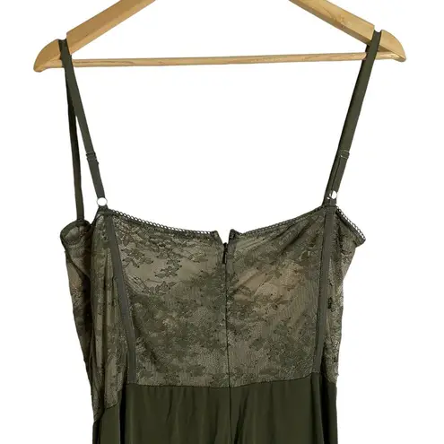 Katie May  Willow Olive Green Lace Bustier Maxi Formal Gown Dress Sz XL