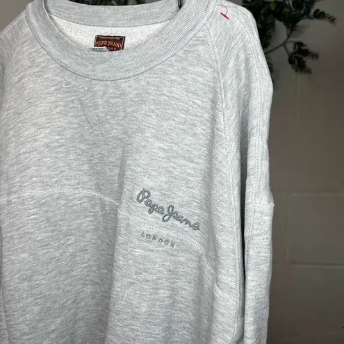 Pepe Jeans  London | women gray crew neck oversized long sleeve vintage