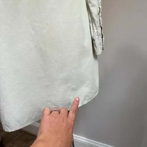 CP Shades 100% Cotton Button Front Beige Corduroy Tunic Blouse Sz XS