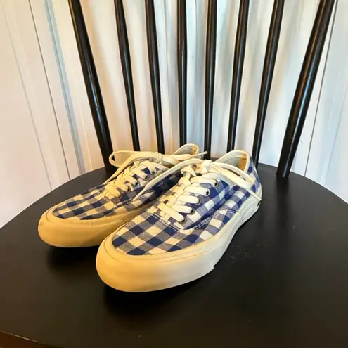 J.crew X Seavees blue gingham canvas sneakers 6