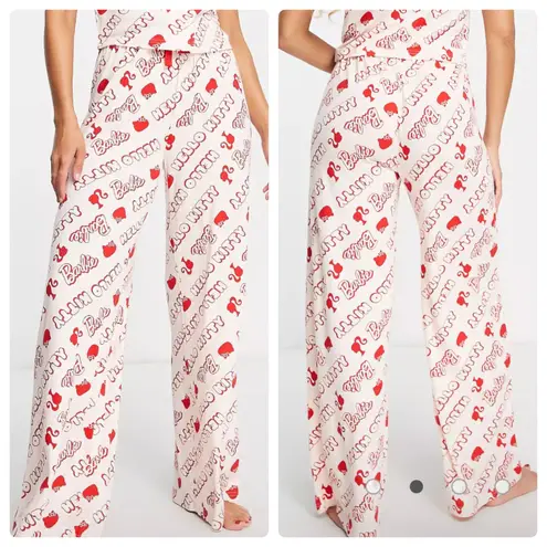 ASOS Barbie X Hello Kitty Womens Viscose Pull On‎ Pajama Lounge Pants Size 12P - Image 2