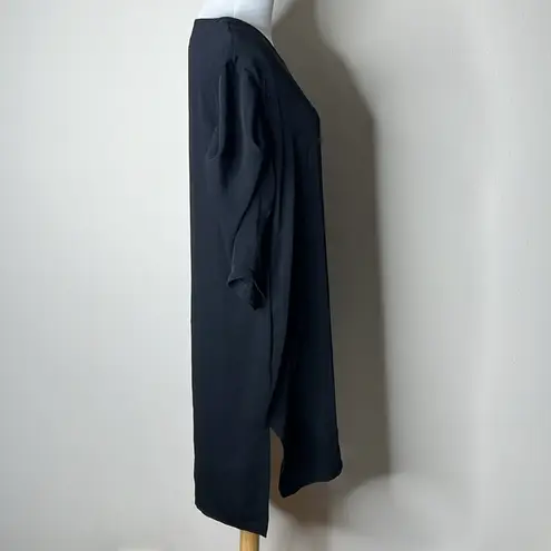 MM6 Maison Margiela Black Pucker 3/4 Sleeve Midi Dress Size 2