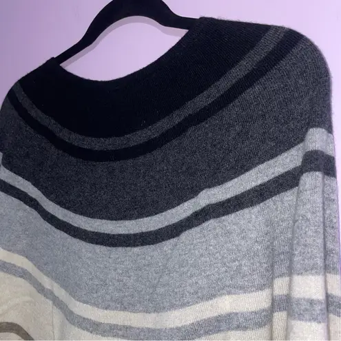 autumn cashmere Poncho Topper Sweater Women Size XS ColorBlock Contemporary