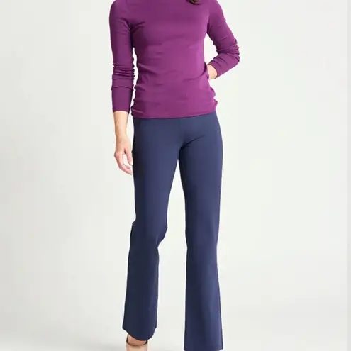 Betabrand navy long straight leg dress pants L