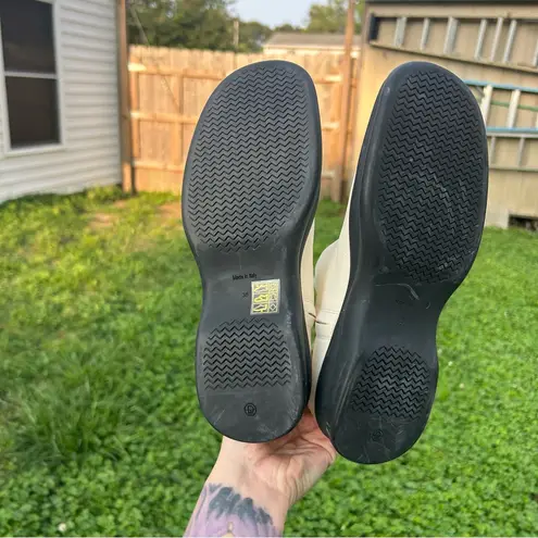 The Row Town Leather Zip Boot Milk White size 36