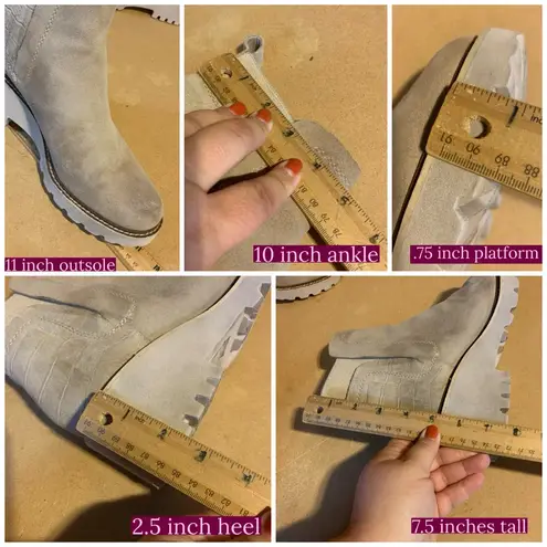 Dolce Vita "HUEY H2O" TAUPE SUEDE LUG SOLE WATER RESISTANT BOOTIES (10)