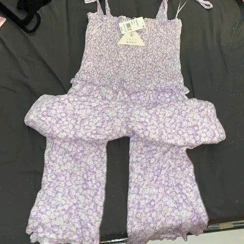 Lost + Wander NWT floral purple jumpsuit